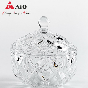 Clear Glass Candy Jar with lid